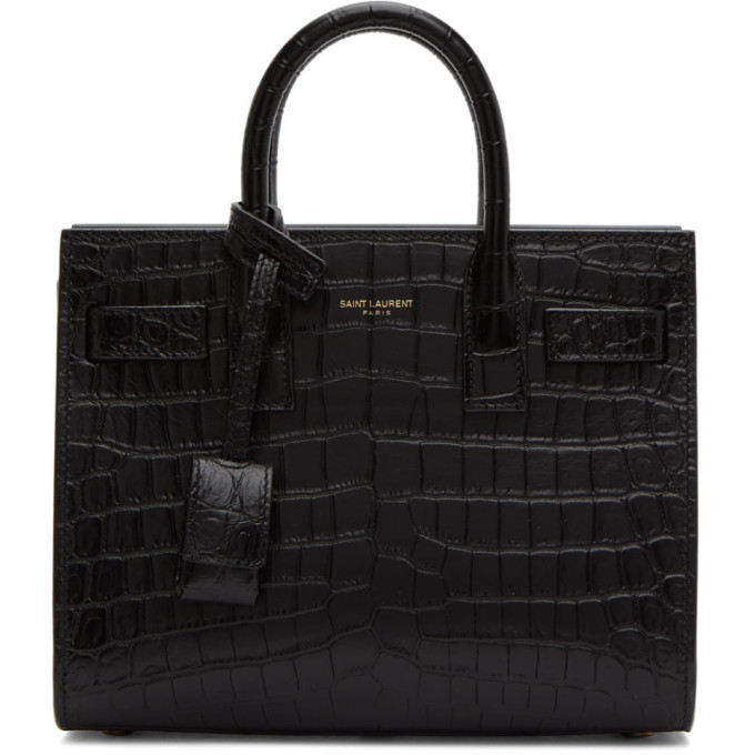 small sac de jour in matte embossed crocodile leather