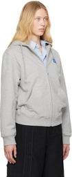 ADER error Gray Sig; TRS Tag 01 Zip-Up Hoodie