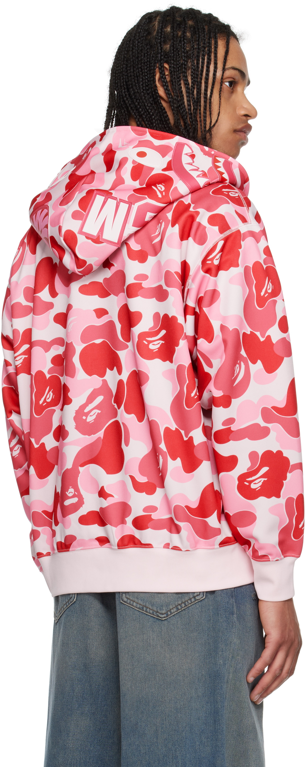 BAPE Pink ABC Camo Shark Full Zip Hoodie A Bathing Ape