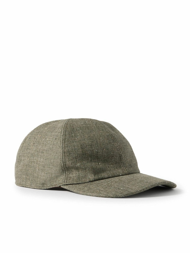 Photo: Loro Piana - Logo-Embroidered Linen Baseball Cap - Green