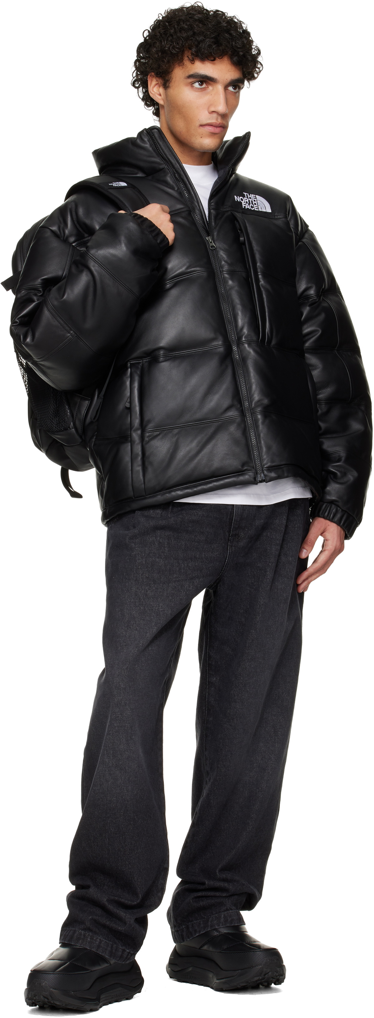 The North Face Black Leather Pack Hybrid Boots