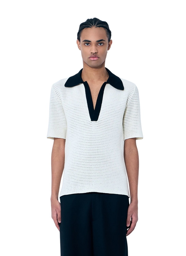 Photo: Jil Sander Open-Knit Polo Shirt