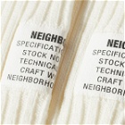 Neighborhood Men's Rib Sock in Off White