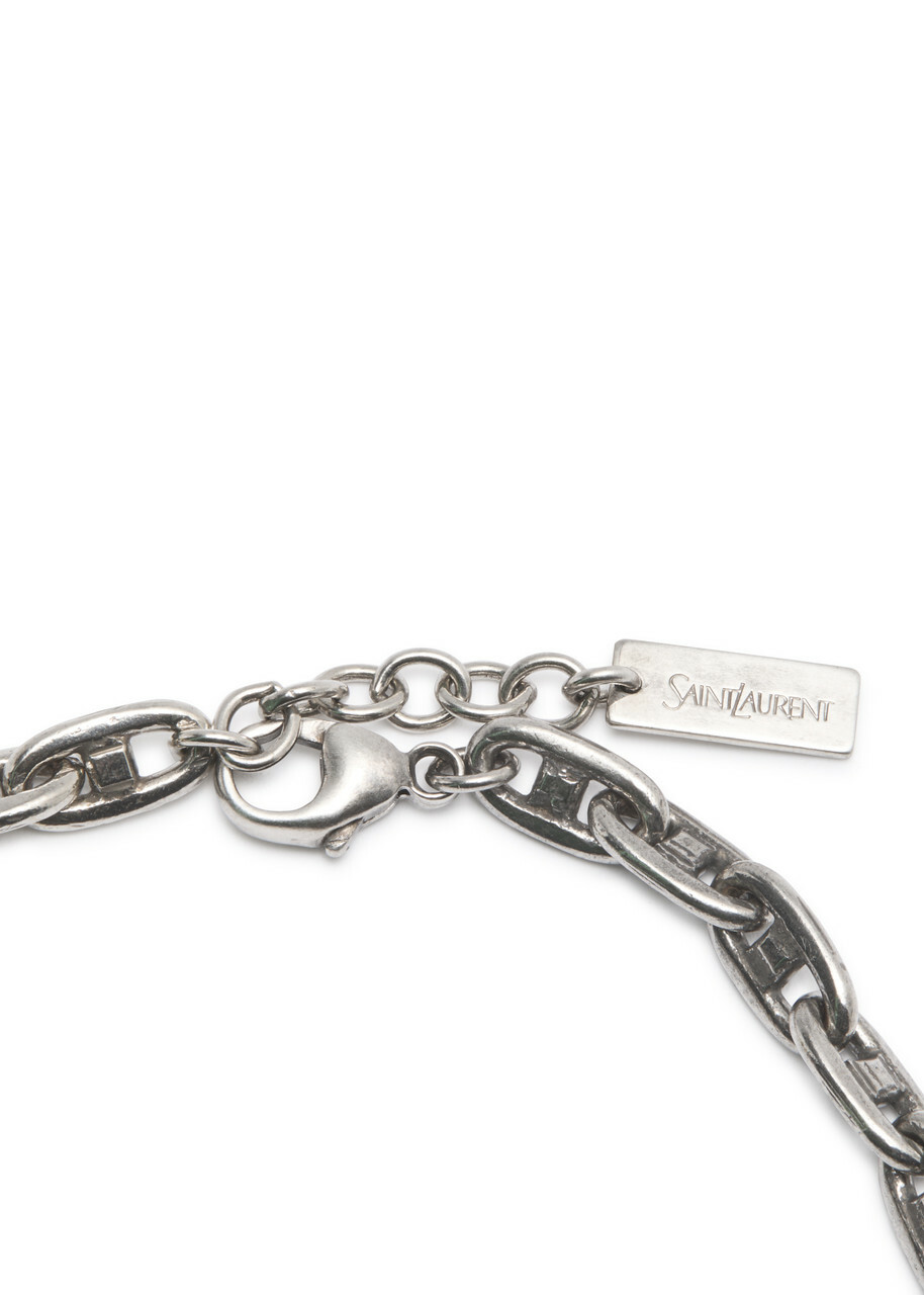 Saint Laurent Anchor Chain Bracelet Silver