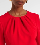 Carolina Herrera Belted crêpe midi dress