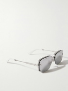 Dior Eyewear - NeoDior S4U Rectangle-Frame Gunmetal-Tone Sunglasses