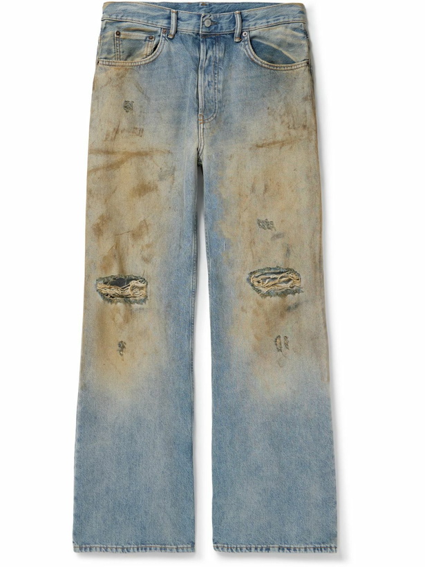 Photo: Acne Studios - Wide-Leg Distressed Jeans - Blue