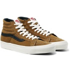 Vans - OG SK8-Hi LX Leather-Trimmed Nubuck High-Top Sneakers - Brown