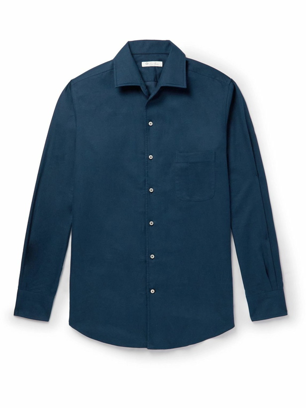 Photo: Loro Piana - Andre Cotton-Twill Shirt - Blue