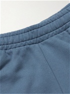7 DAYS ACTIVE - Monday Wide-Leg Logo-Print Cotton-Jersey Shorts - Blue