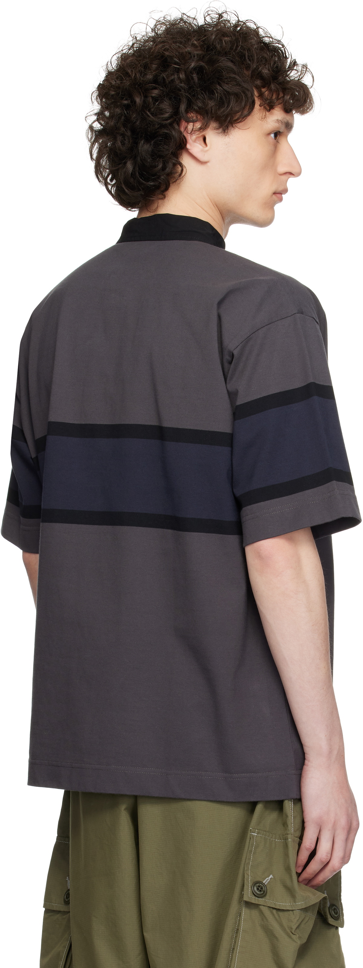 トップス GRAMICCI and wander TECH RUGBY SHIRT and wander Gray Gramicci Edition Tech Rugby Polo and Wander