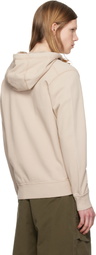 Stone Island Beige 6100061 Organic Cotton Fleece Hoodie