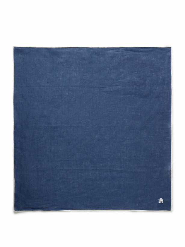 Photo: Dunhill - Logo-Print Linen Scarf