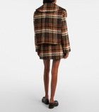 Patou Checked double-breasted wool-blend jacket
