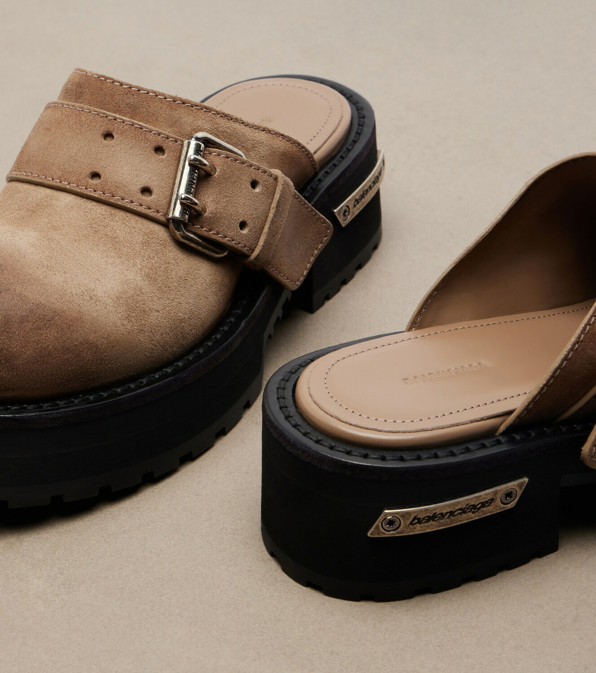 Balenciaga Venom leather mules