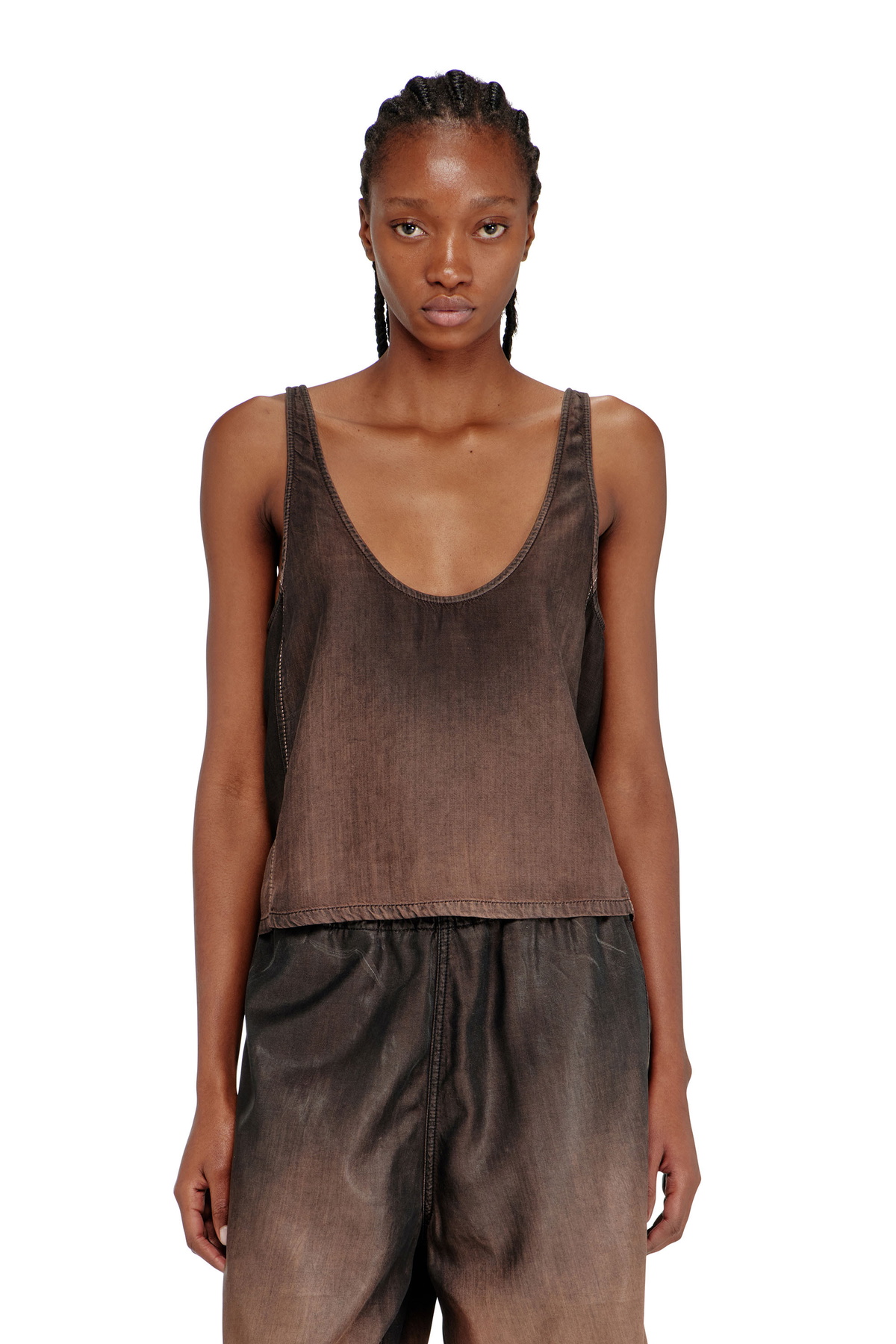 Diesel Brown M-Onerva Tank Top Diesel