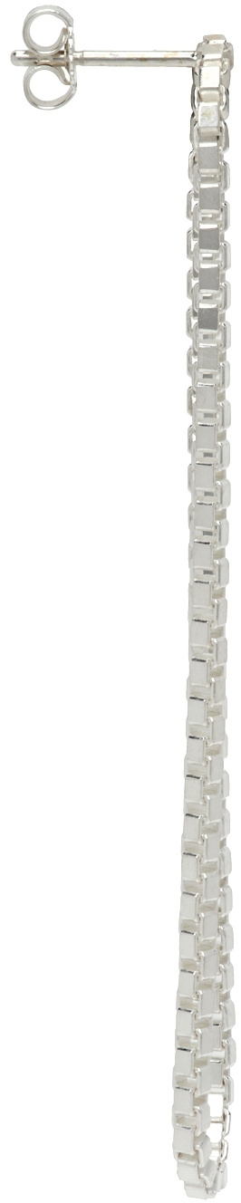 Saskia Diez Silver Long Loop Earrings