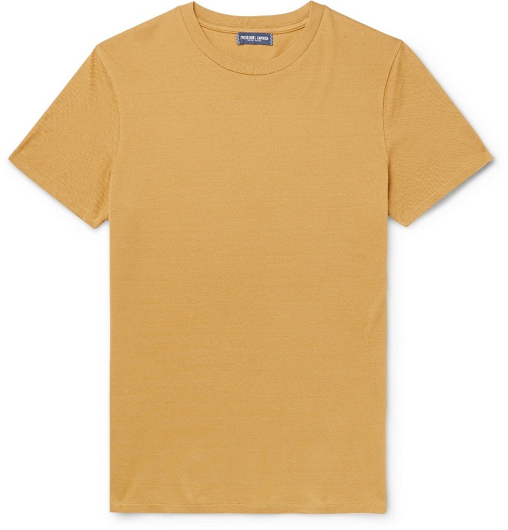 Photo: Frescobol Carioca - Slim-Fit Cotton-Piqué T-Shirt - Yellow