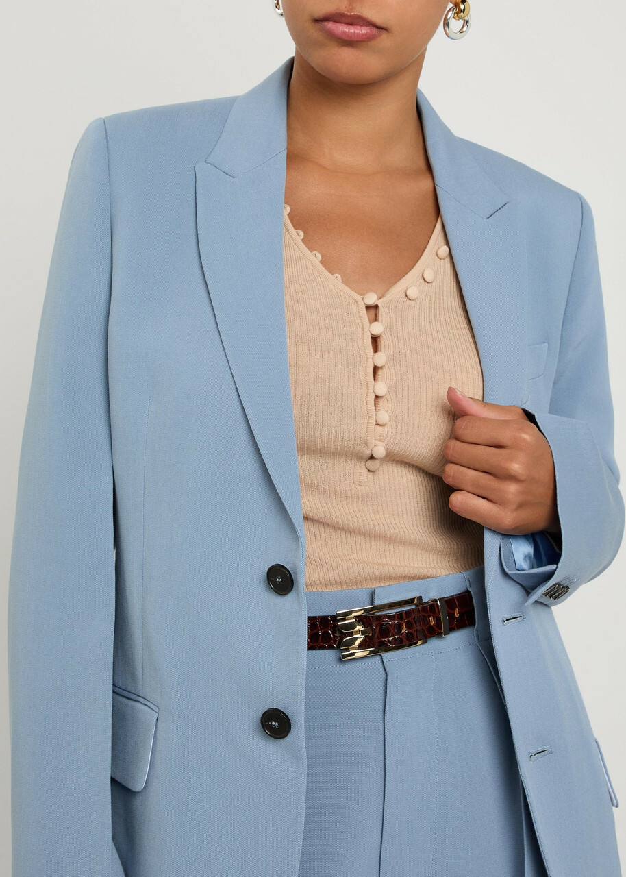 Victoria Beckham Woven Blazer Grey