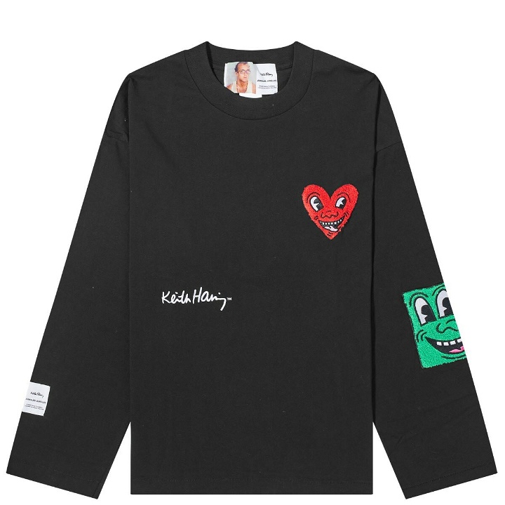 Photo: Jungles Jungles x Keith Haring Haring Long Sleeve Chenille T in Black