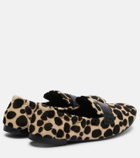 Tory Burch Ballet leopard-print calf hair loafers
