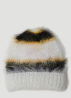 Mohair Beanie Hat in White