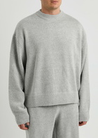 Mki Miyuki Zoku Logo-embroidered Knitted Jumper Light Grey