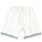 Casablanca Men's Airways Silk Short in White