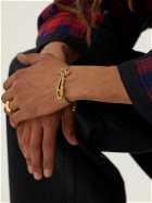 Balenciaga - Logo-Detailed Gold-Tone Bracelet