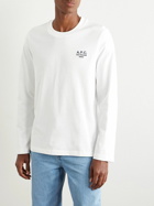 A.P.C. - Olivier Logo-Embroidered Cotton-Jersey T-Shirt - White