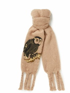 Loewe - Appliquéd Fringed Mohair-Blend Scarf