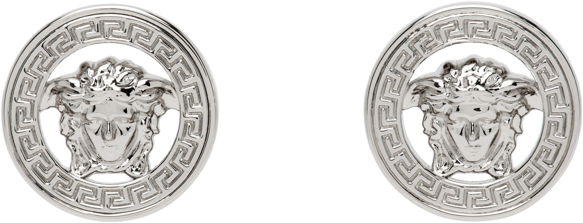Versace Silver Medusa '95 Stud Earrings