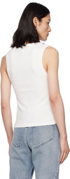 Dion Lee White Picot Lace Tank Top