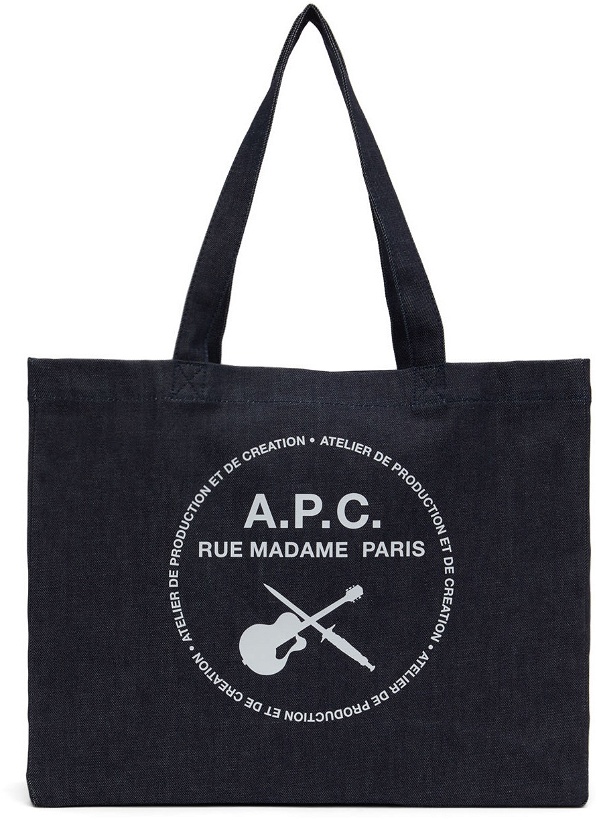 Photo: A.P.C. Indigo Guitare Poignard Shopping Bag
