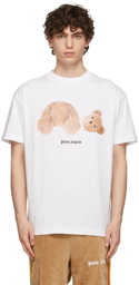 Palm Angels White Bear Print T-Shirt