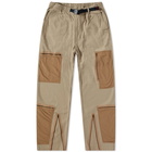 Gramicci Men's Back Satin Parachute Pants in Beige