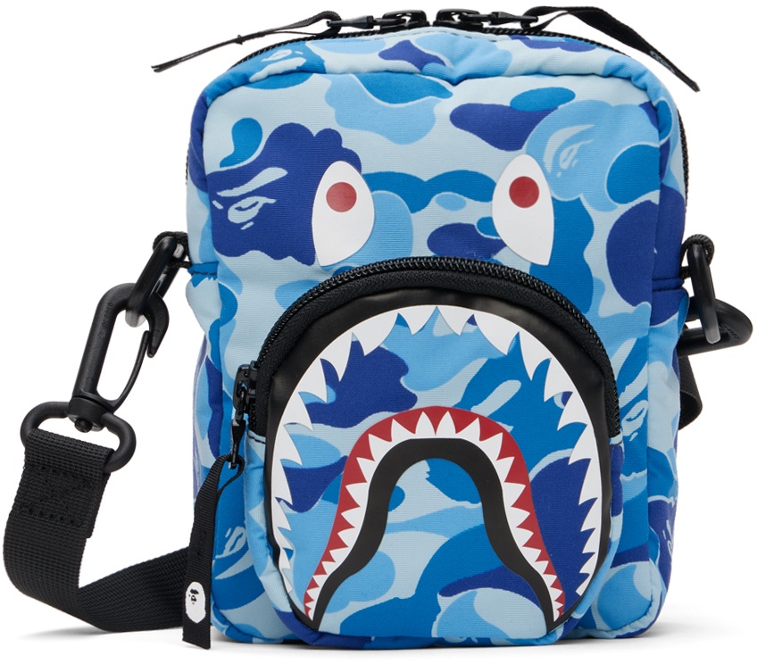 Photo: BAPE Blue Mini ABC Camo Shark Bag