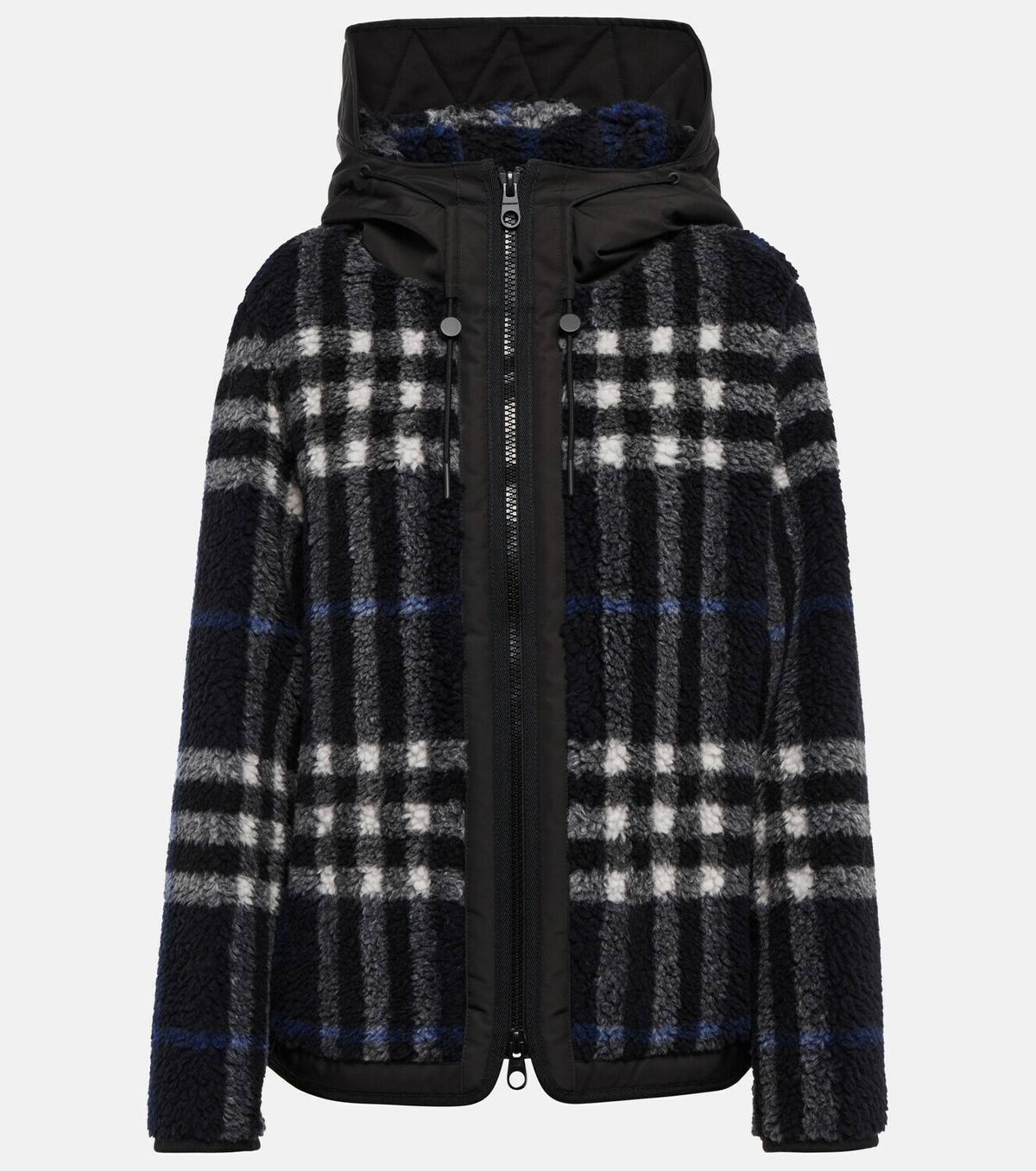 Burberry - Checked wool-blend teddy jacket Burberry