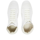 Alexander McQueen Men's Canvas High Top Sneakers in White