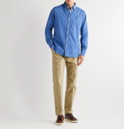 TOM FORD - Slim-Fit Button-Down Collar Cotton-Corduroy Shirt - Blue