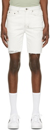 Ksubi White Denim Chopper Shorts