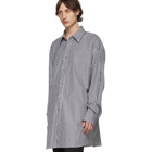 Maison Margiela Black and White Striped Oversized Classic Shirt