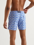 Vilebrequin - Mosaic Mid-Length Printed Recycled Swim Shorts - Blue