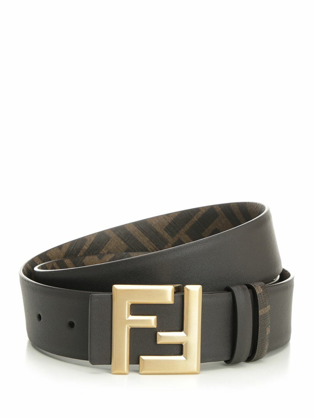 Photo: Fendi Reversible Belt With Thin Squared Ff Buckle
