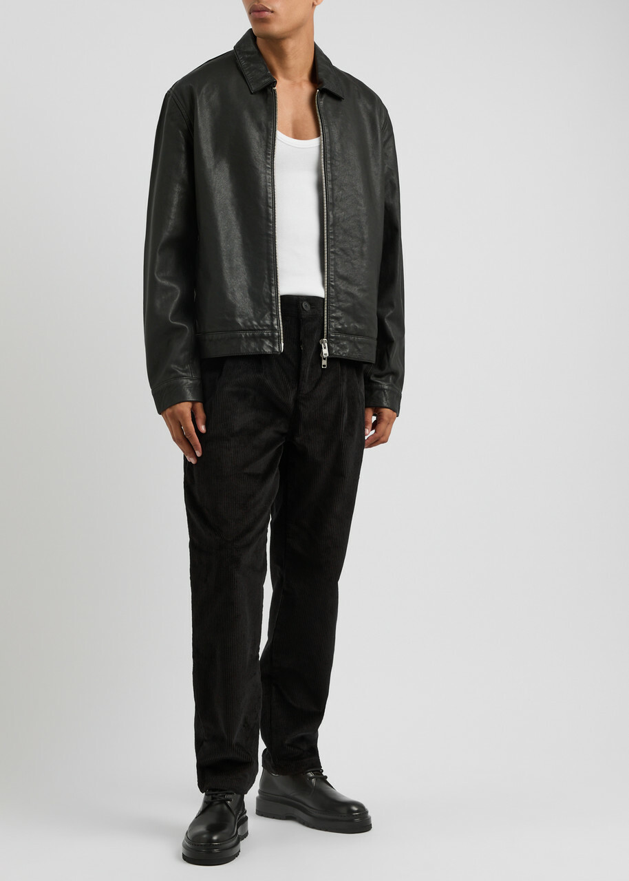 Wax London Kendal Leather Jacket Black Wax London