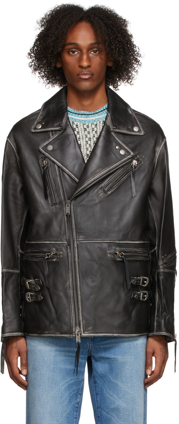 Andersson Bell Western-style Leather Shirt Jacket