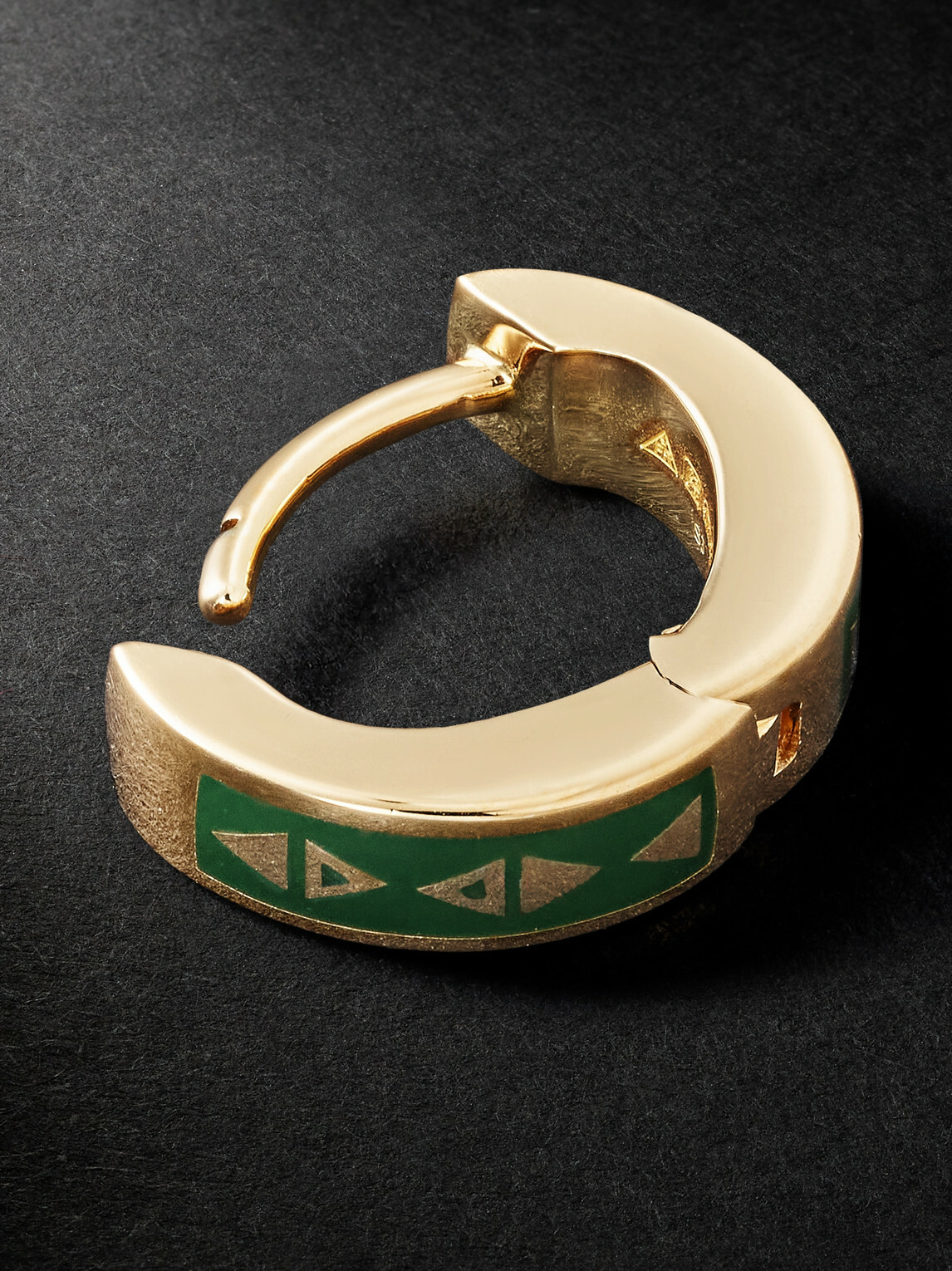Foundrae - Protection Tenet 18-Karat Gold Ceramic Earring