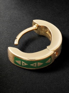 Foundrae - Protection Tenet 18-Karat Gold Ceramic Earring