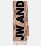 JW Anderson Logo wool and alpaca-blend scarf