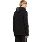 Burberry Black Logo Tape Zip-Up Hoodie